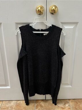 Reitmans Black Shimmer Knit Top